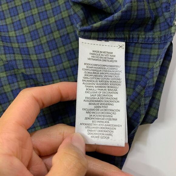 Ralph Lauren Shirt Mens S Royal Blue Cotton Stretch Check Classic Fit *READ - Picture 7 of 10